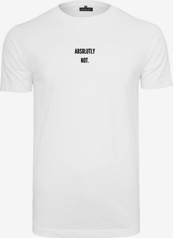 Mister Tee - Camisa 'Absolutely Not' em branco: frente