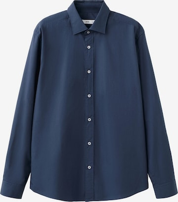 MANGO MAN Button Up Shirt 'Play' in Blue: front