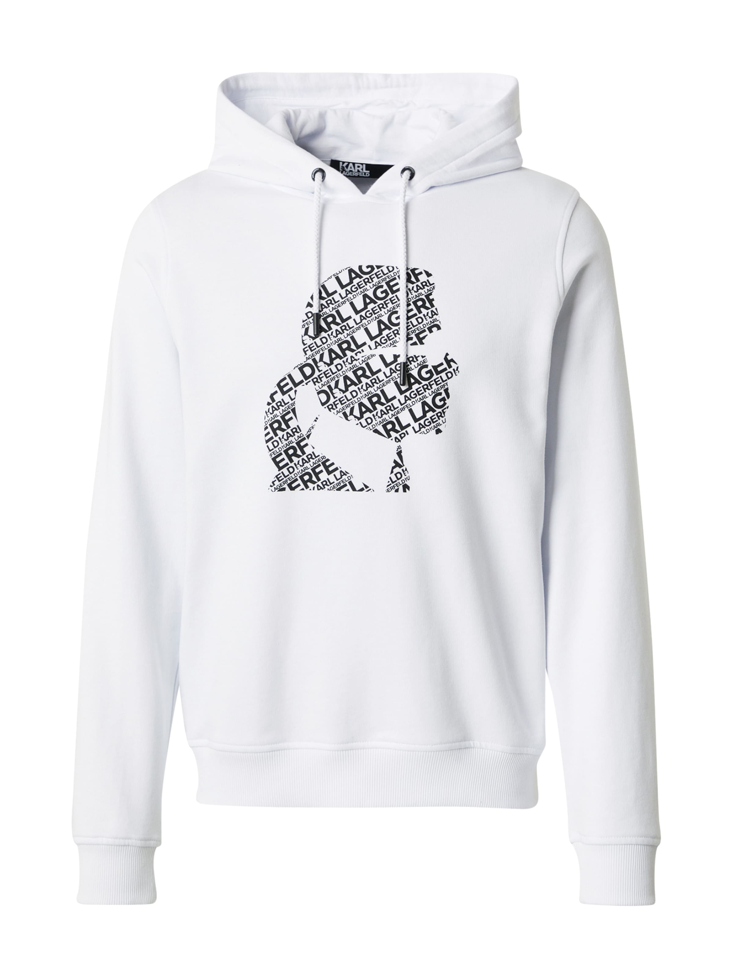 Bluză de molton de la Karl Lagerfeld pe alb: față