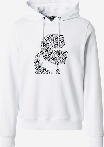 balta Karl Lagerfeld Megztinis be užsegimo: priekis