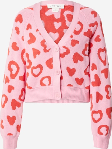 Monki Gebreid vest in Roze: voorkant