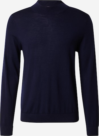 Pull-over 'SLHTray' SELECTED en bleu : devant