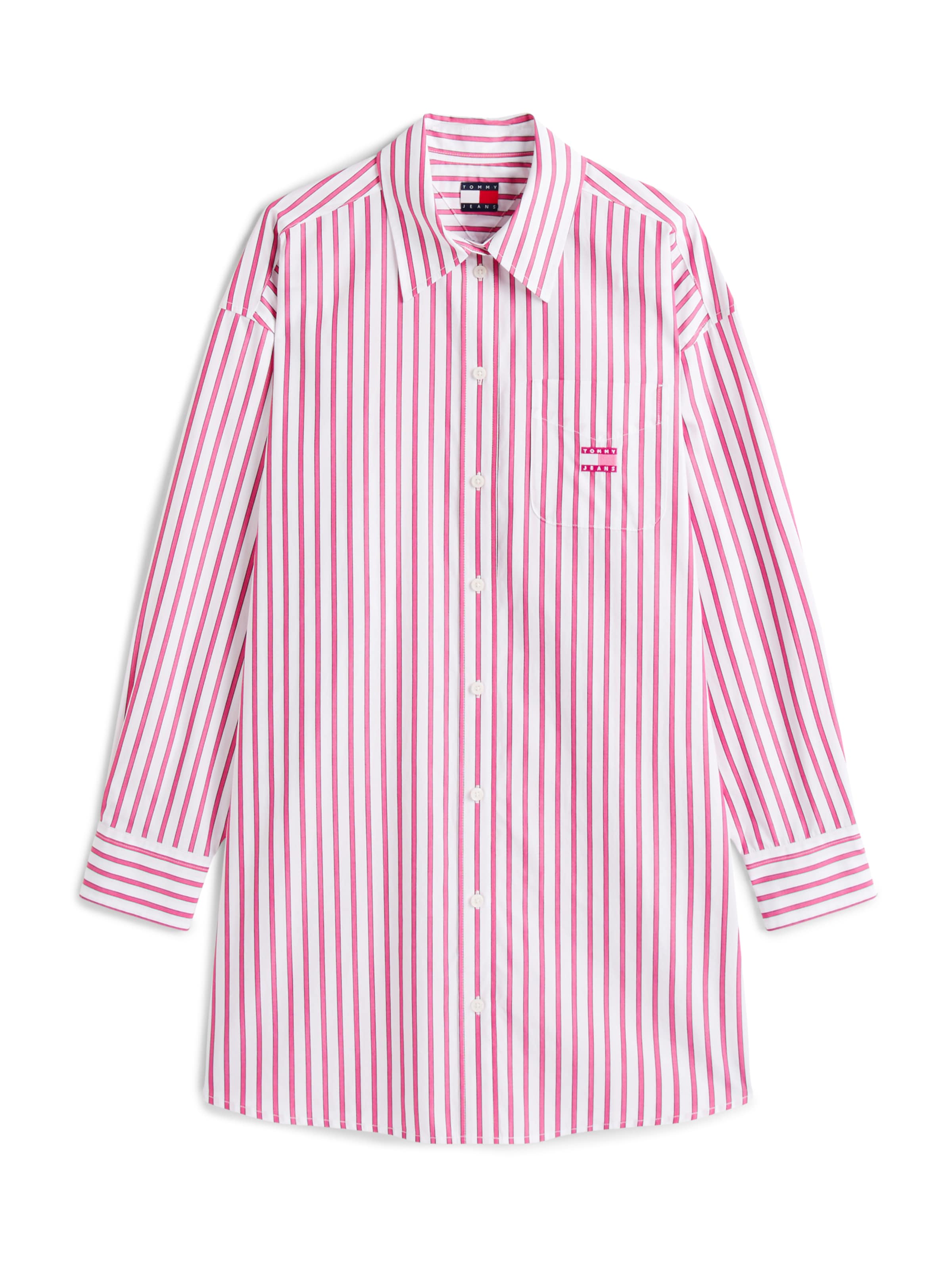 Tommy Jeans Μπλουζοφόρεμα σε ροζ: μπροστά