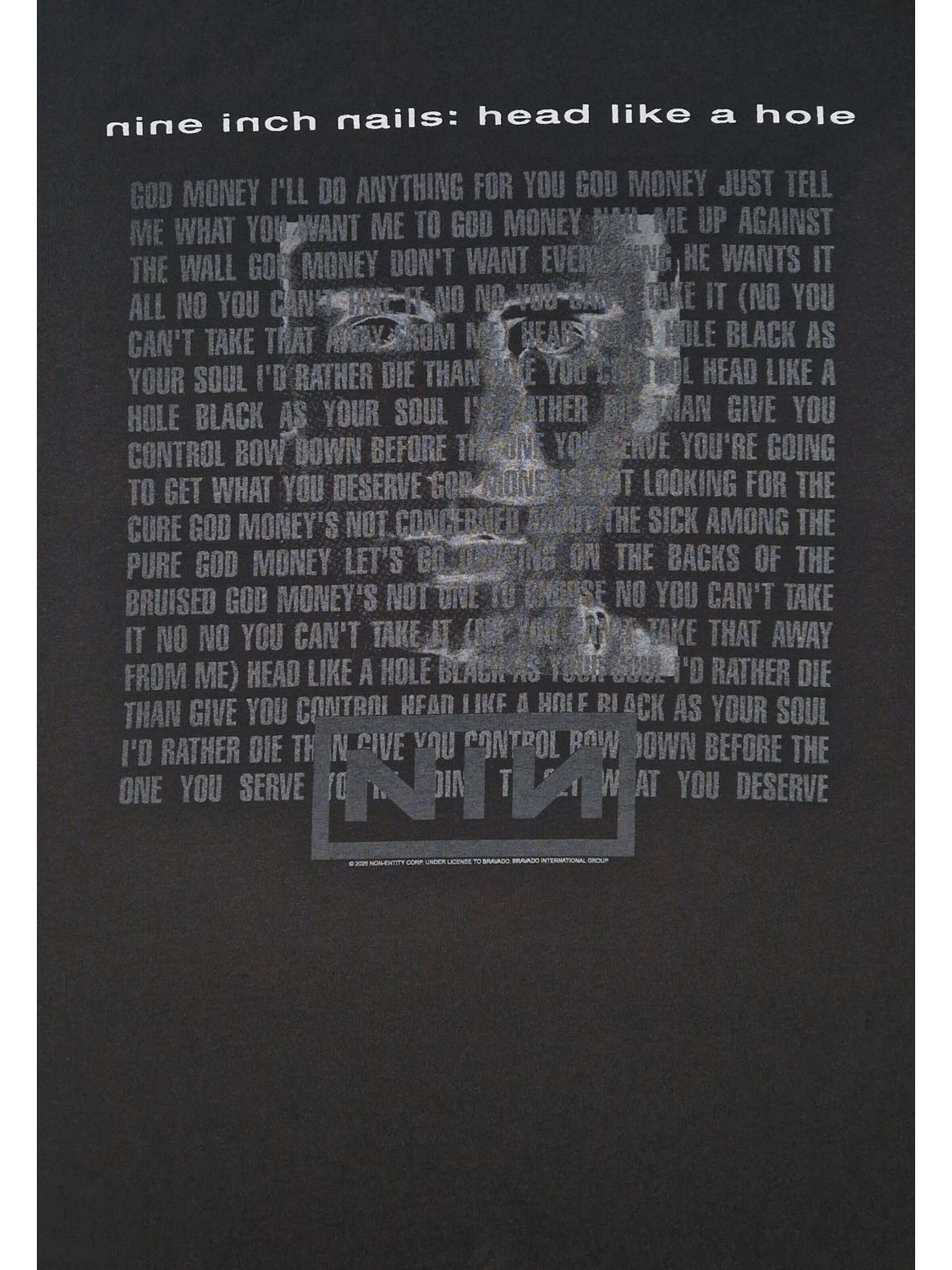 NINE INCH NAILS - Camiseta 'Nine Inch Nails Head Like a Hole T-Shirt' en negro