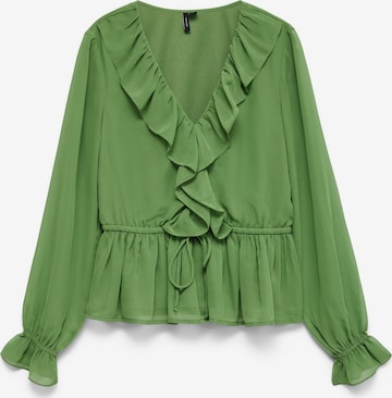 VERO MODA Blouse 'VMDORA' in Groen: voorkant