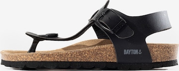 Bayton - Sandalias 'Rhea' en negro: frente