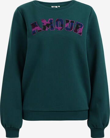 WE Fashion Sweatshirt in Groen: voorkant