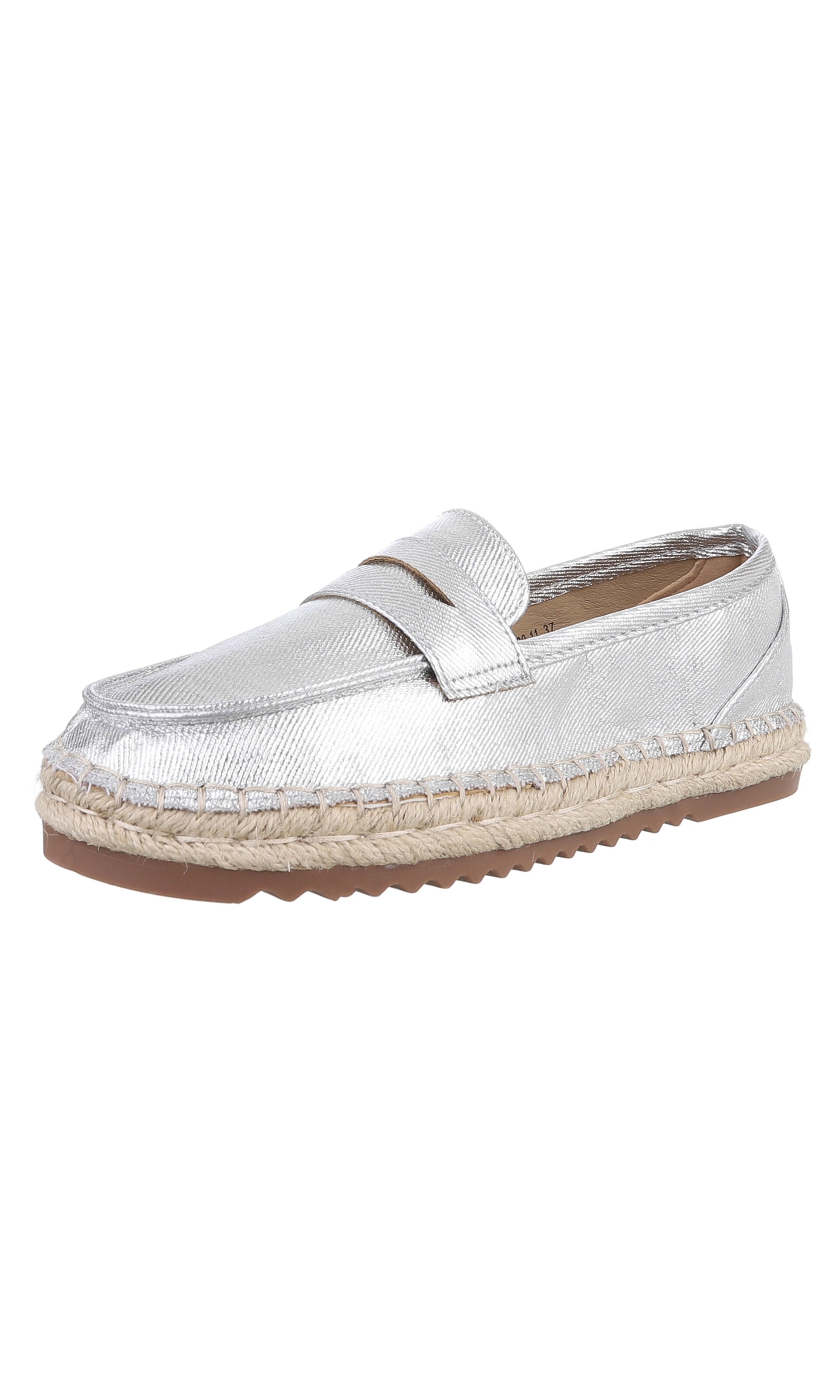 Ital-Design Espadrilles in Silber: Vorderseite