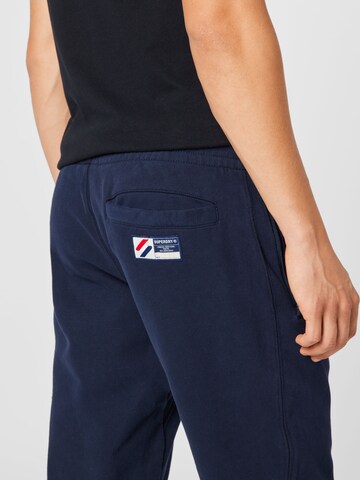 Superdry Tapered Trousers 'Code Essential' in Blue