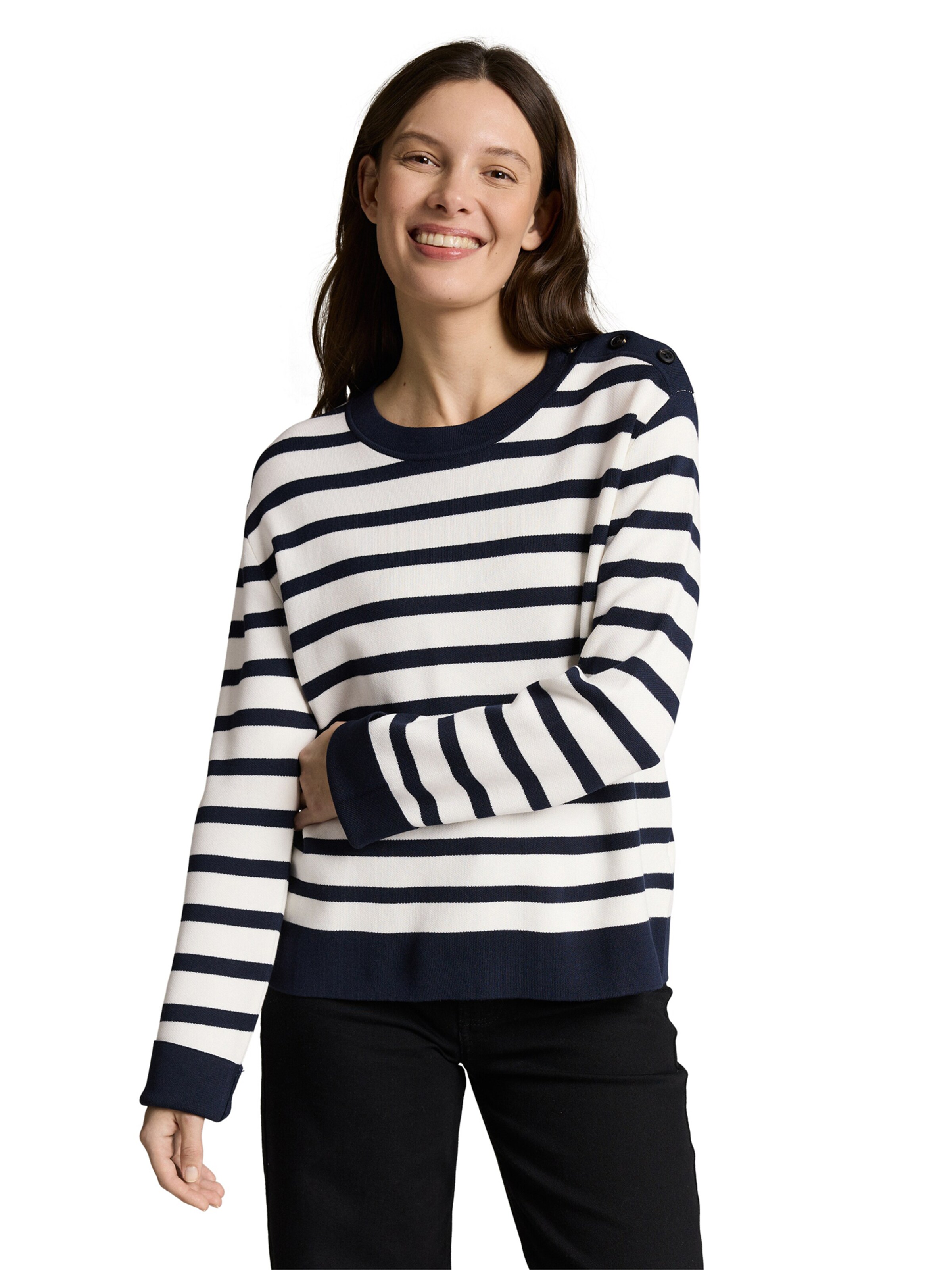 TOM TAILOR Sveter - Biela: predná strana