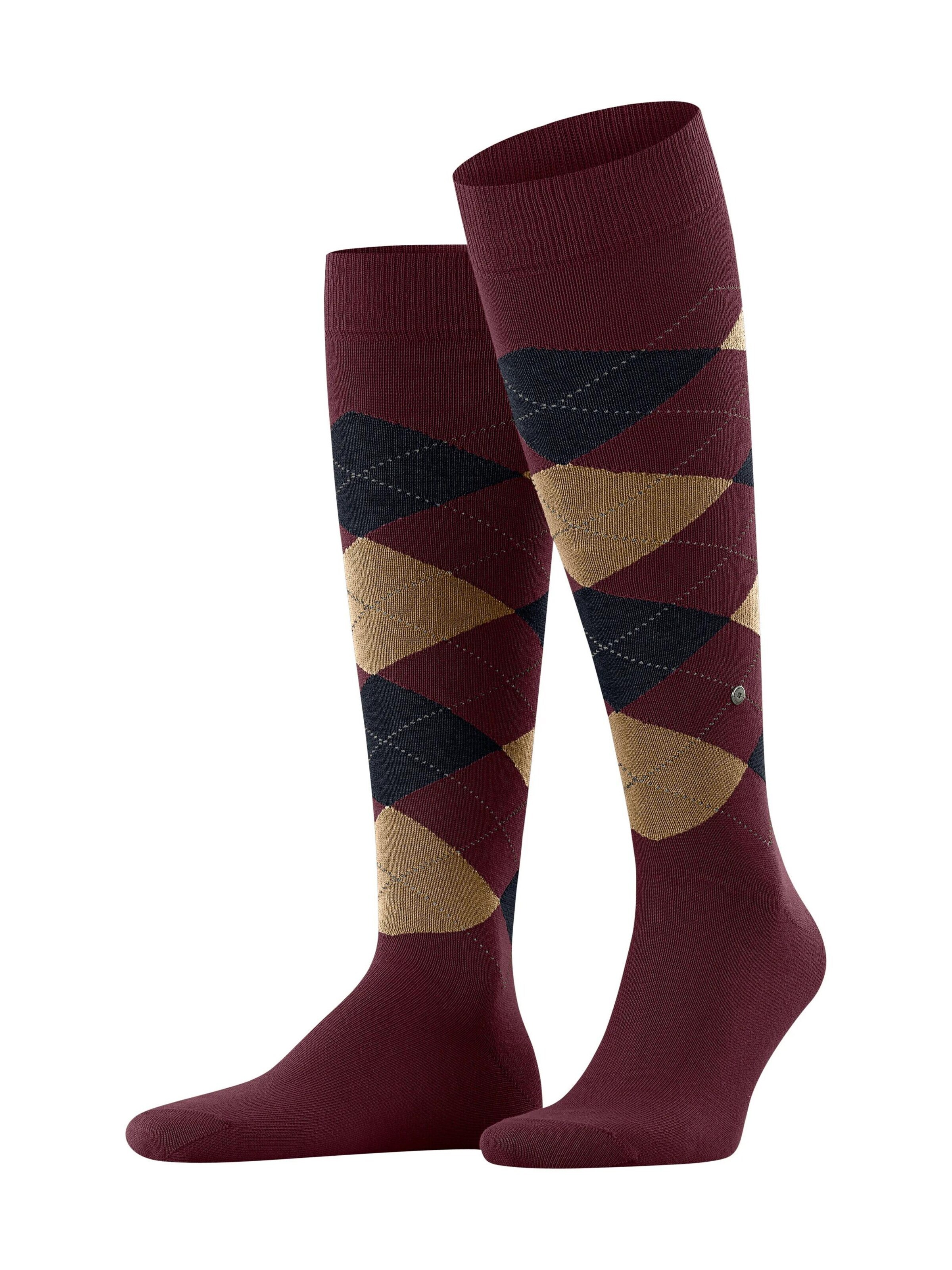 BURLINGTON Knee High Socks 'King' in Red: front