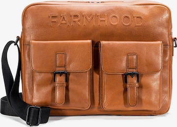 Farmhood Document Bag in Brown: front
