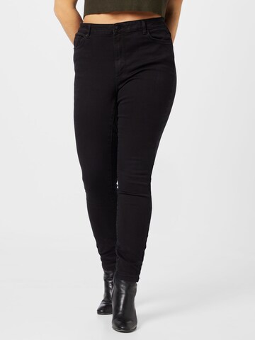 Vero Moda Curve Skinny Jeans 'Phia' in Zwart: voorkant