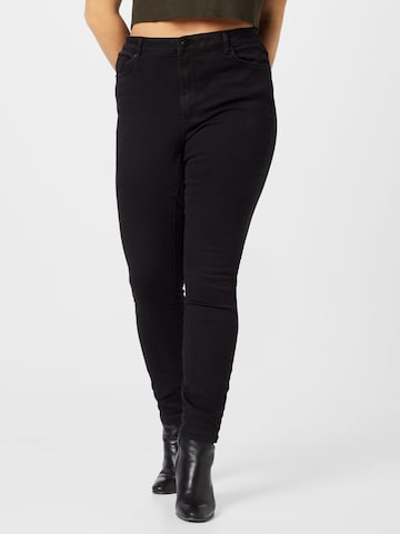 Skinny Jeans 'Phia' de la Vero Moda Curve pe negru: față