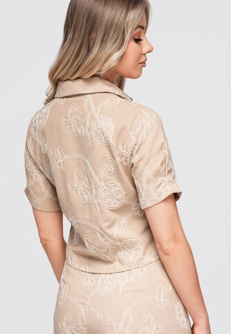 Ombre Blouse in Beige