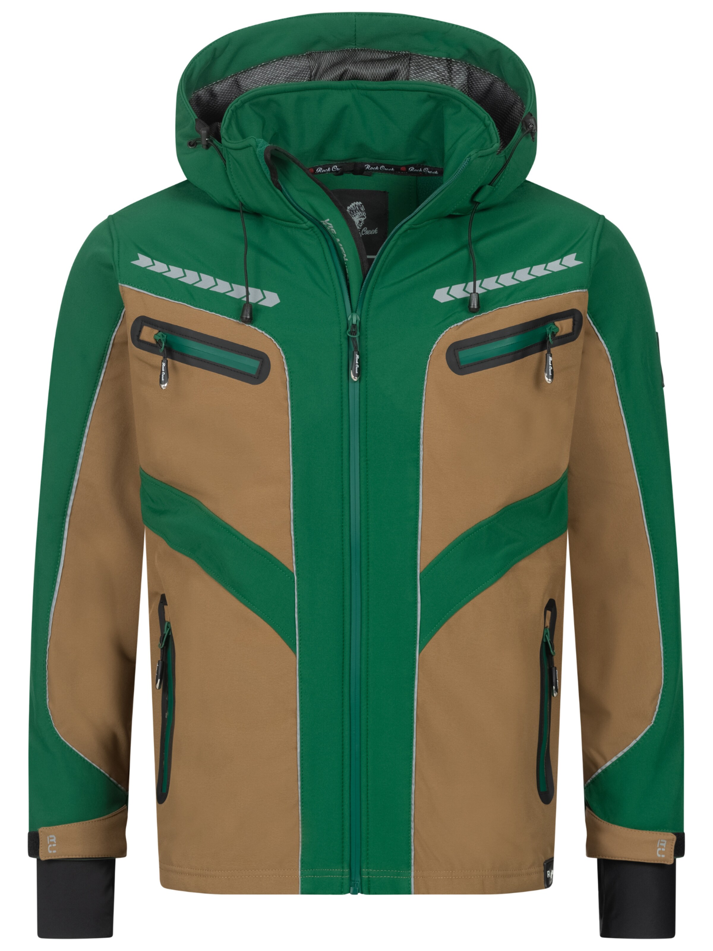 Rock Creek Outdoorjacke in Braun: Vorderseite