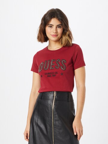 GUESS T-Shirt 'MIRELA' in Rot: predná strana