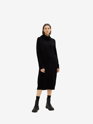 TOM TAILOR Knitted dress in Black