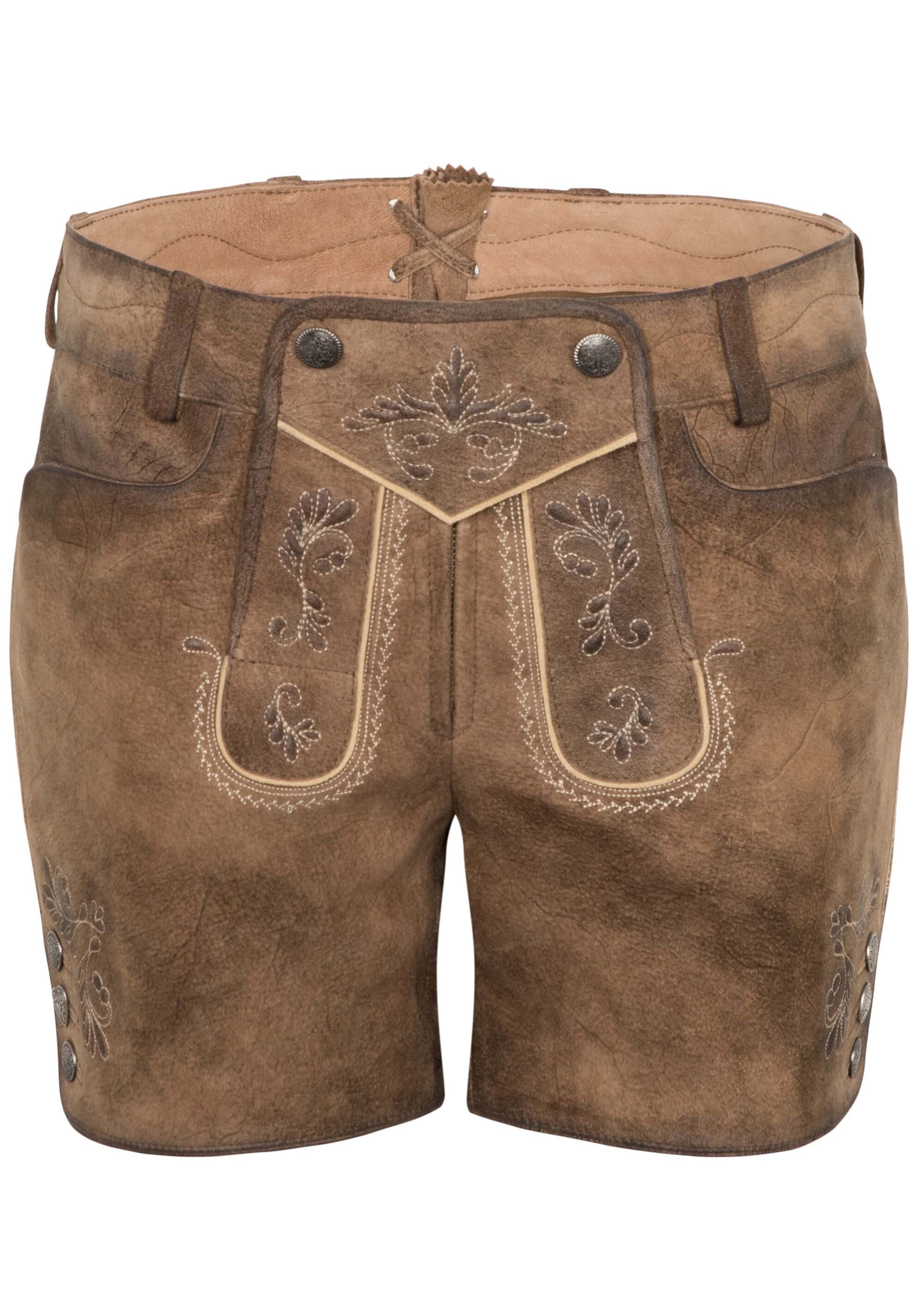 SPIETH & WENSKY Slimfit Trachtenhose Perga in Braun: Vorderseite