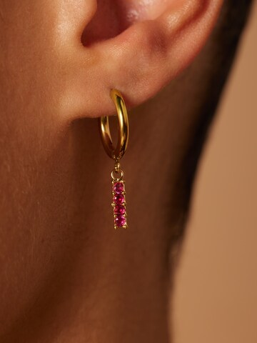 Boucles d'oreilles Lucardi en or : devant