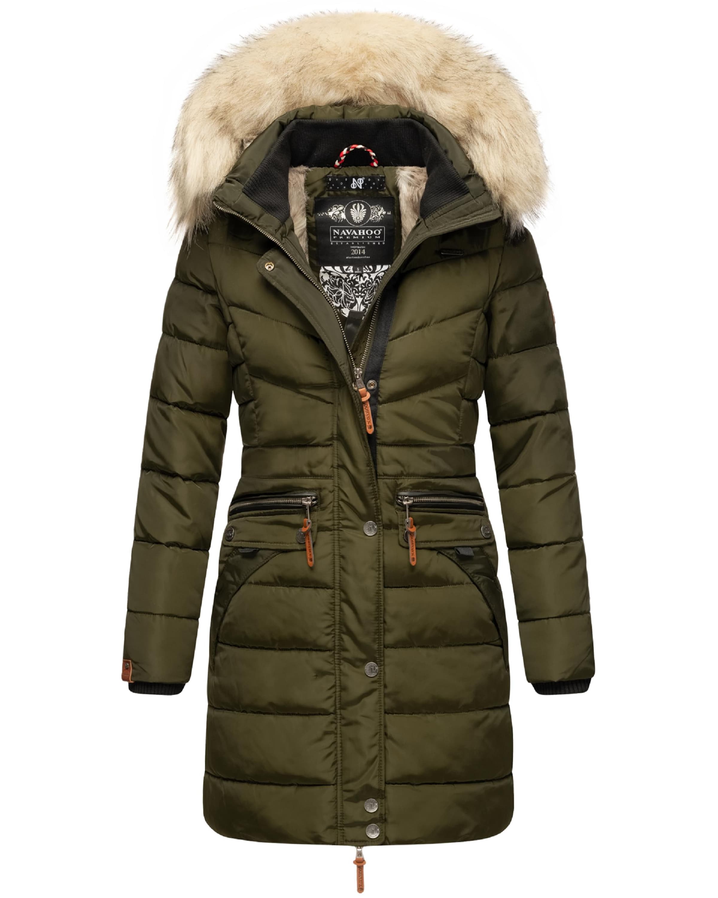 NAVAHOO Зимнее пальто 'Paula' в Зеленый: спереди