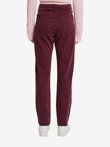 Coupe slim Pantalon ESPRIT en rouge