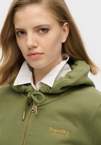 SuperdryGornji dio trenirke 'Essential ' - zelena boja: prednji dio