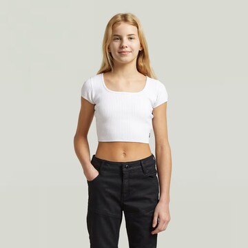 G-STAR Shirt 'SOUTH' in Wit: voorkant