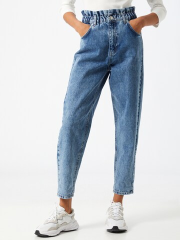 Gina Tricot Tapered Jeans in Blue: front