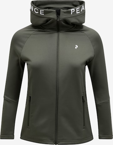 Veste en polaire fonctionnelle 'Rider' PEAK PERFORMANCE en vert : devant
