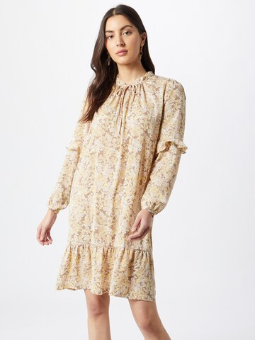 Robe rosemunde en beige : devant