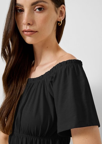QS T-Shirt in Schwarz