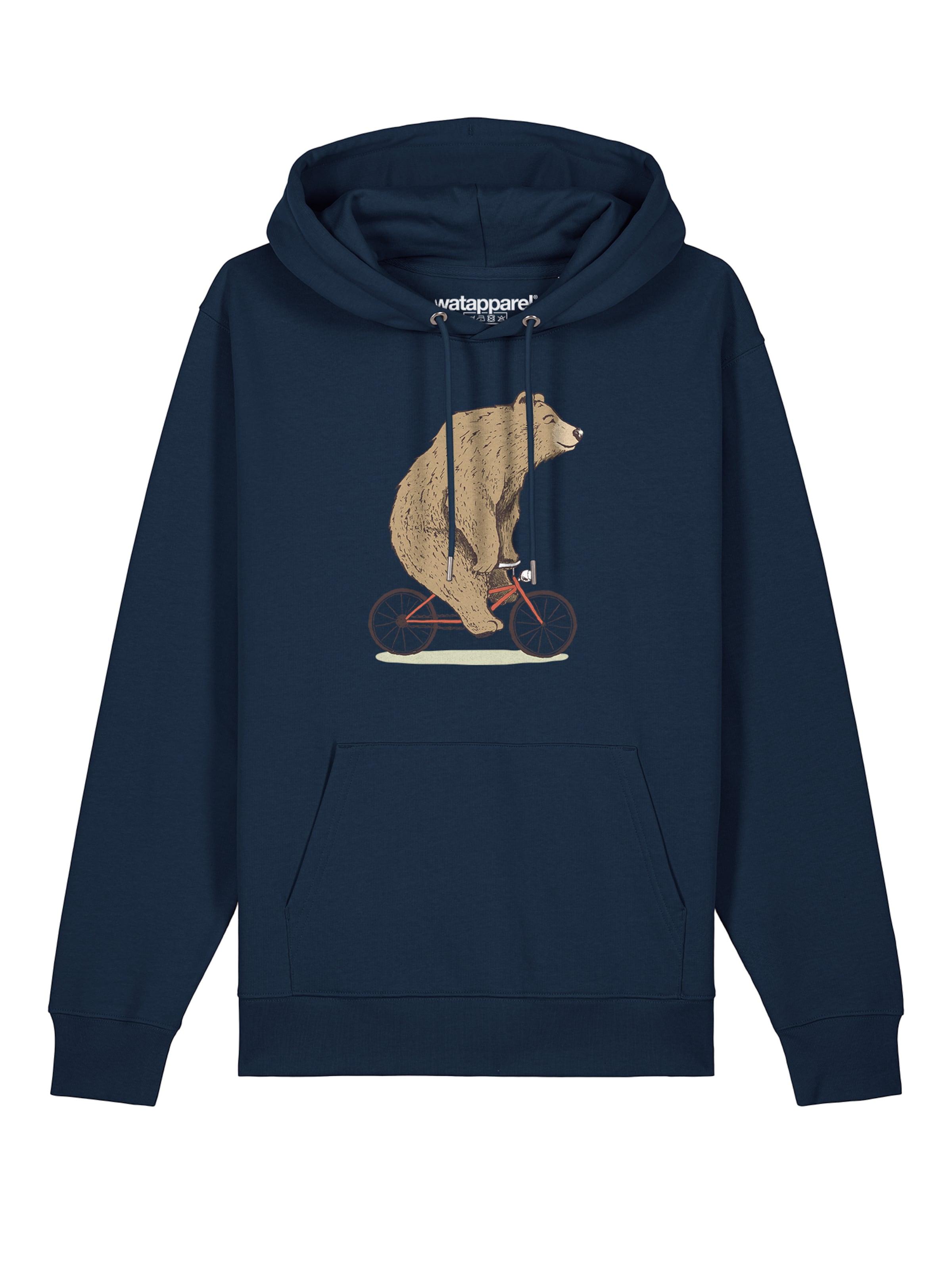 Sweat-shirt 'Fahrradbär' Watapparel en bleu : devant