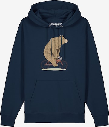 Watapparel Sweatshirt 'Fahrradbär' in Blue: front