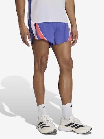 ADIDAS PERFORMANCE Обычный Спортивные штаны 'ADIZERO A' в Синий: спереди