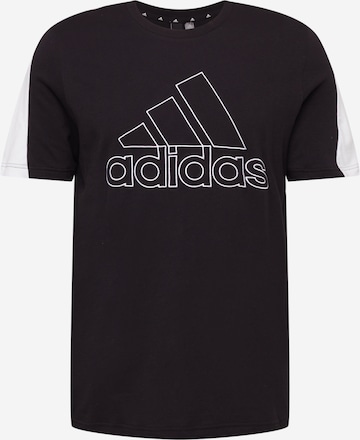 ADIDAS SPORTSWEARTehnička sportska majica 'Future Icons Embroidered Badge Of Sport' - crna boja: prednji dio