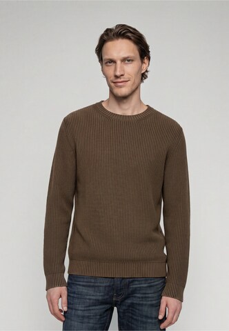 INDICODE JEANS Trui 'Torpedo' in Bruin: voorkant
