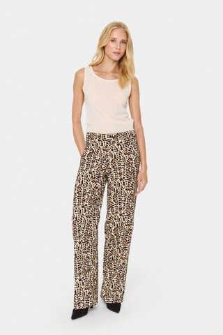 SAINT TROPEZ Regular Hose 'Zeeka' in Beige