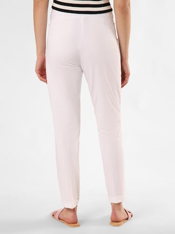 Cambio Slim fit Pleat-Front Pants 'Kim' in White