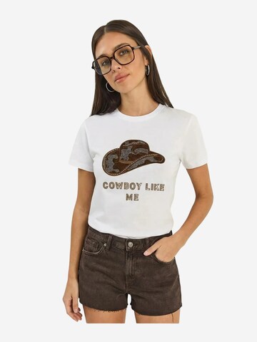 T-shirt Bianco Lucci en blanc : devant