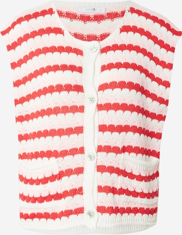 Vestă tricotată 'Fi44nlay' de la Hailys pe roșu: față