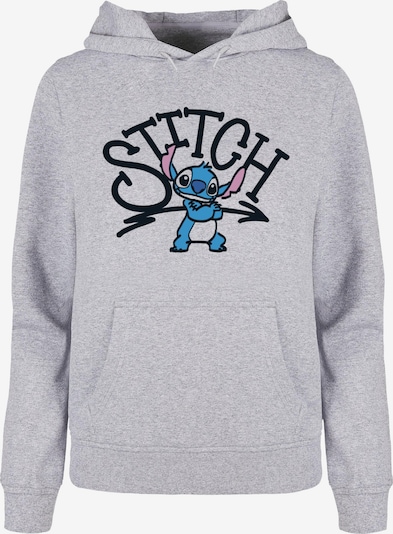 ABSOLUTE CULT Sweatshirt 'Lilo And Stitch - Graffiti Cool' in navy / graumeliert / lila / schwarz, Produktansicht