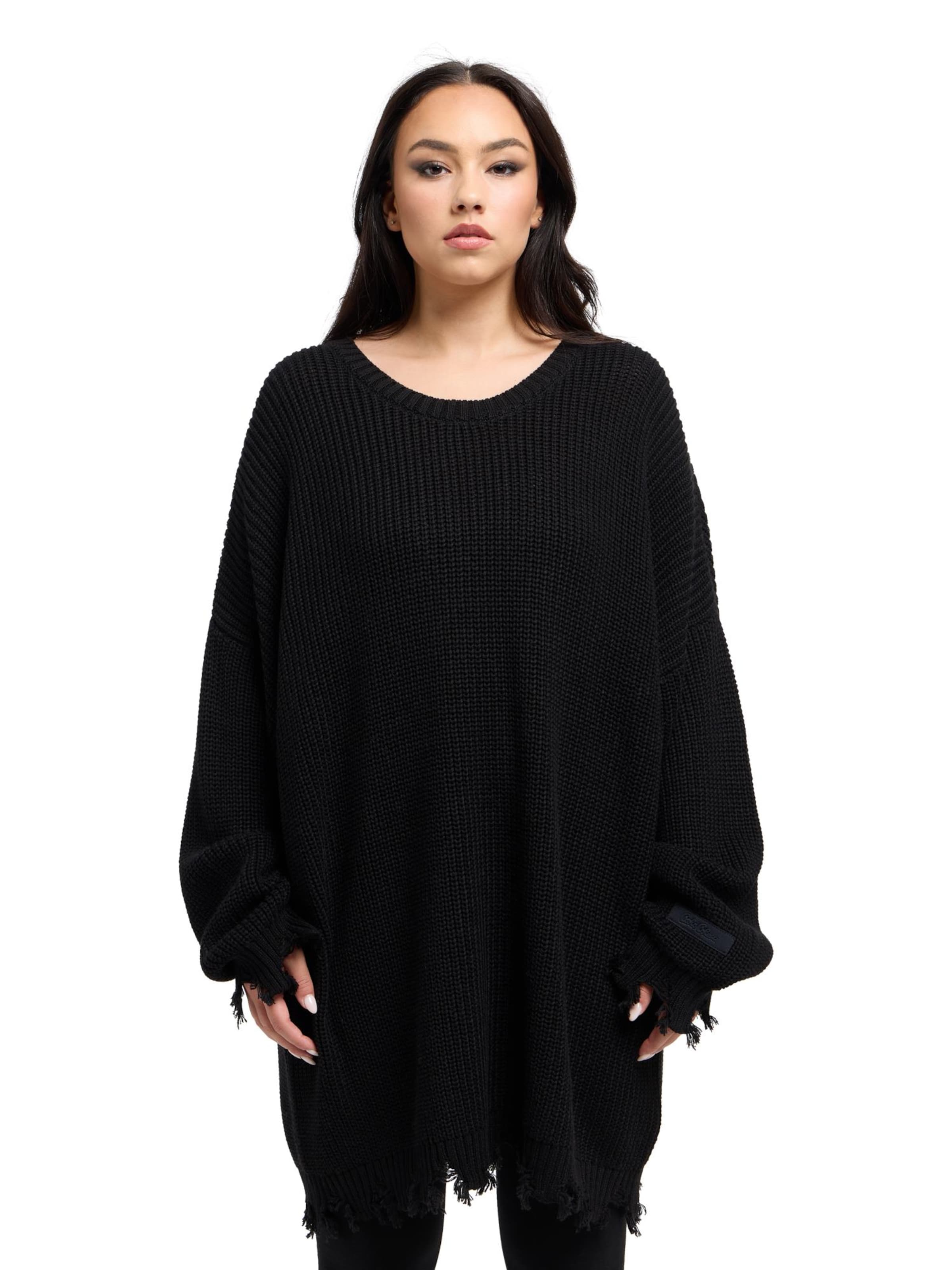 Carlo Colucci Pullover 'Di Valerio' in Schwarz: Vorderseite