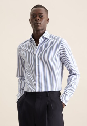 SEIDENSTICKER Slim Fit Hemd in Blau: Vorderseite