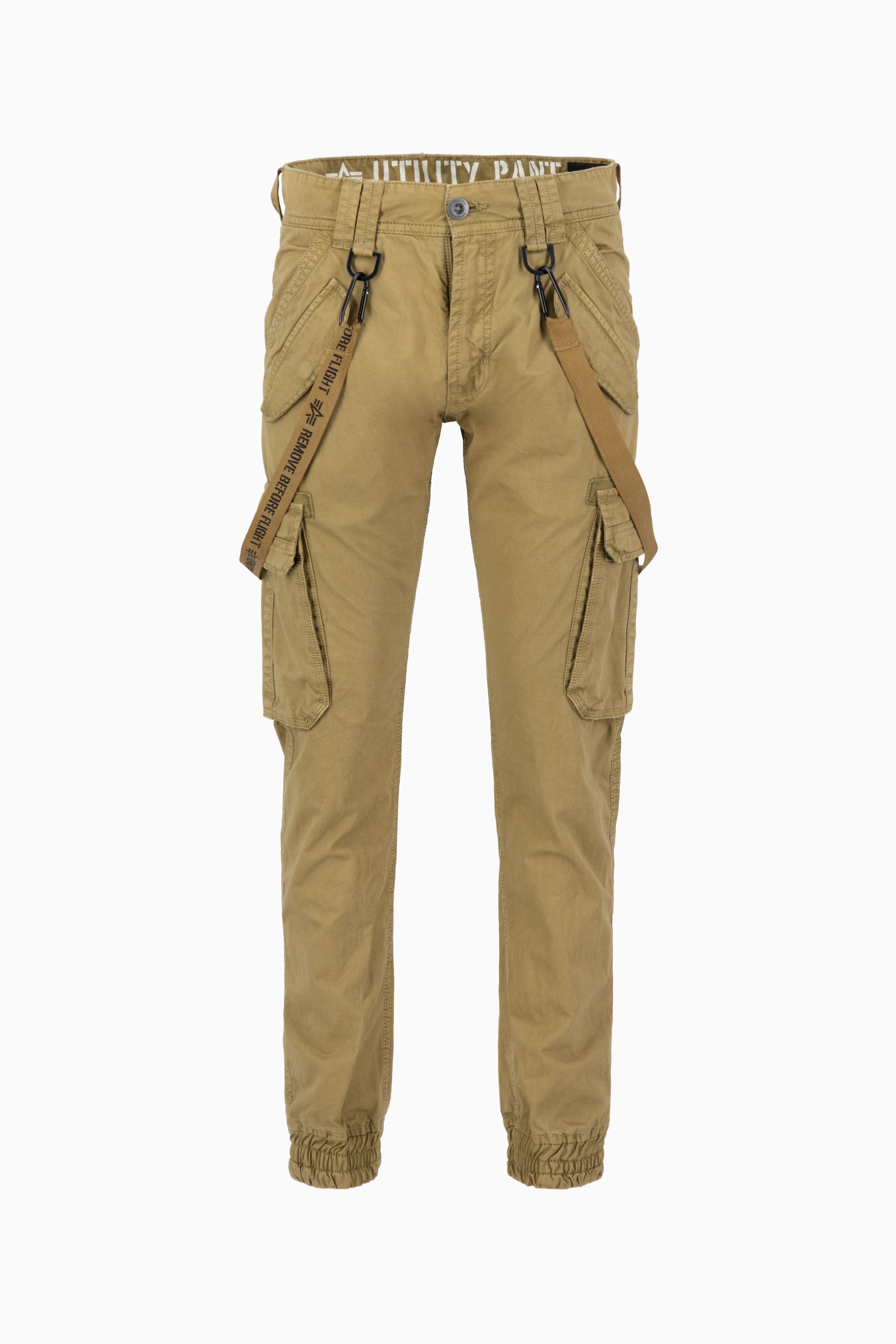 ALPHA INDUSTRIES Cargo trousers in Beige: front