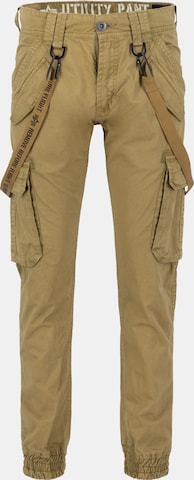 Pantalon cargo ALPHA INDUSTRIES en beige : devant