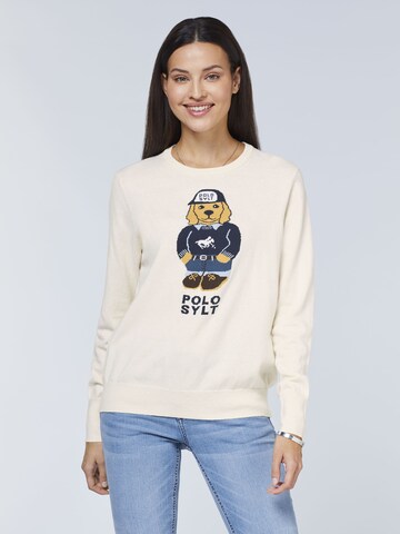 Polo Sylt Sweater in White: front
