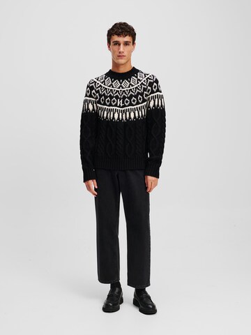 Pulover ' FAIR-ISLE' de la Karl Lagerfeld pe negru