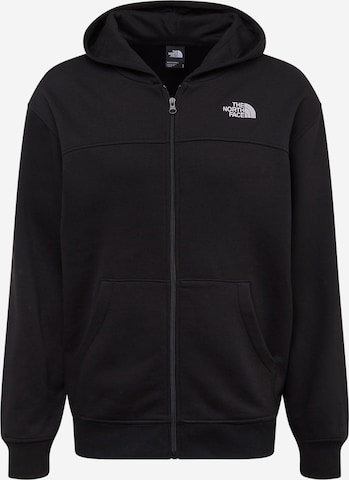 THE NORTH FACE Zip-Up Hoodie 'ESSENTIAL' in Black: front