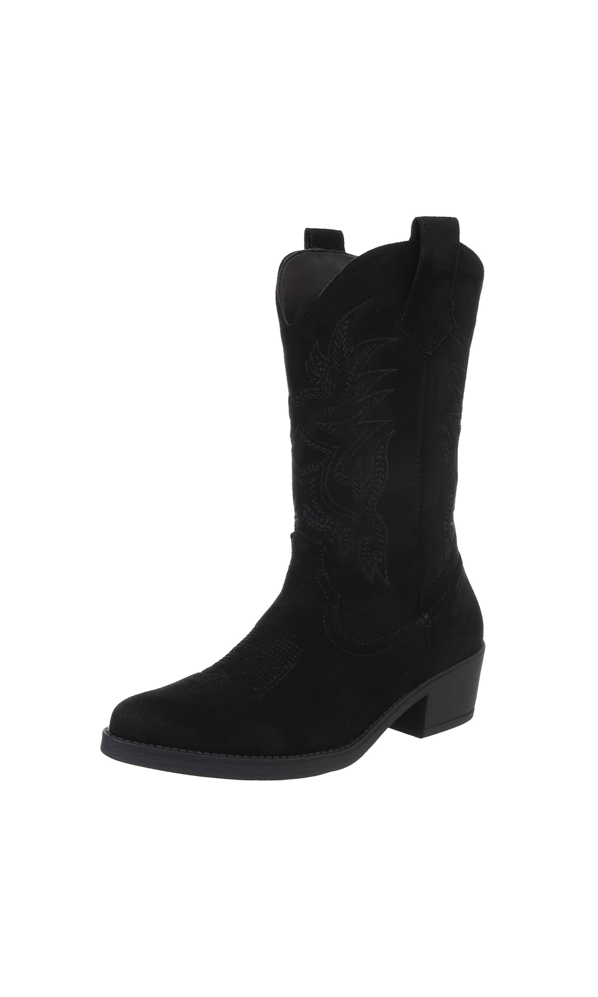 Ital-Design Cowboy Boots in Black: front
